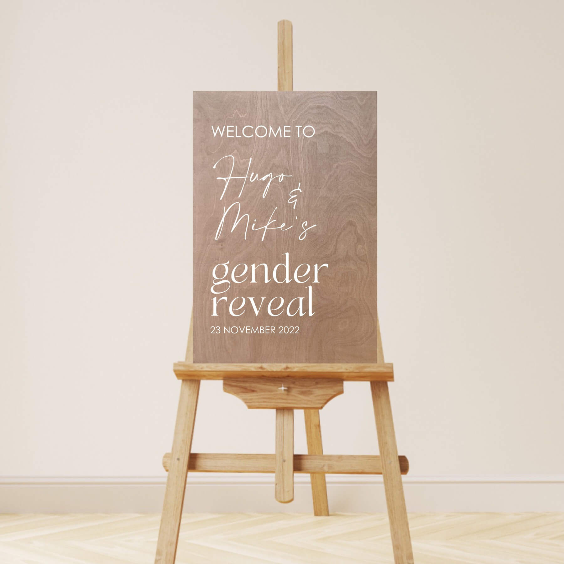 Houten Welkomstbord Gender Reveal | Welkom Op