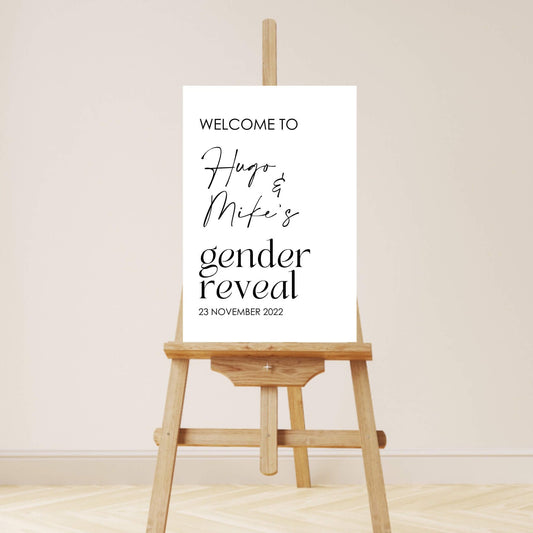 Welkomstbord Gender Reveal | Welkom Op | Wit
