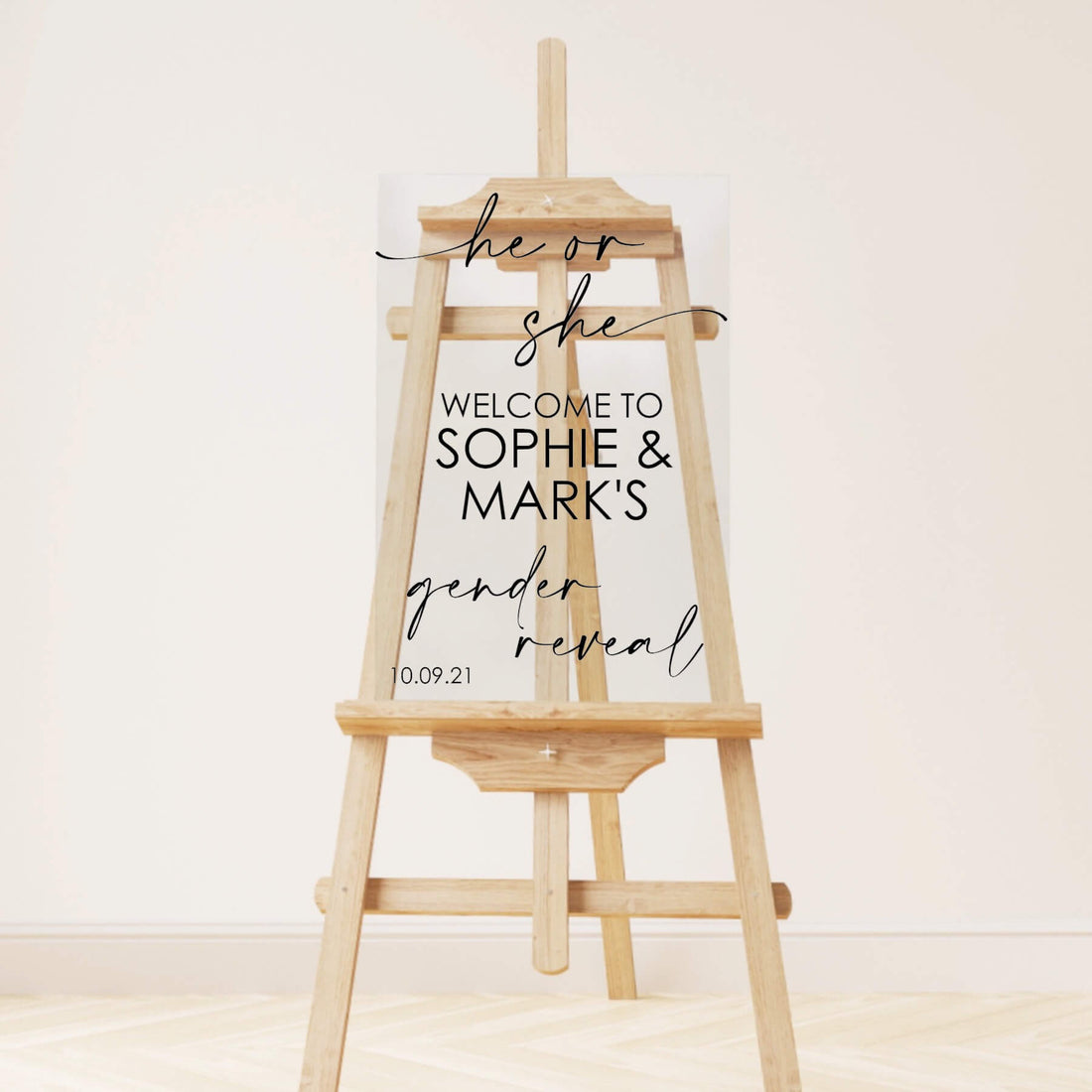 Welkomstbord Gender Reveal | He Or She | Van Hammel